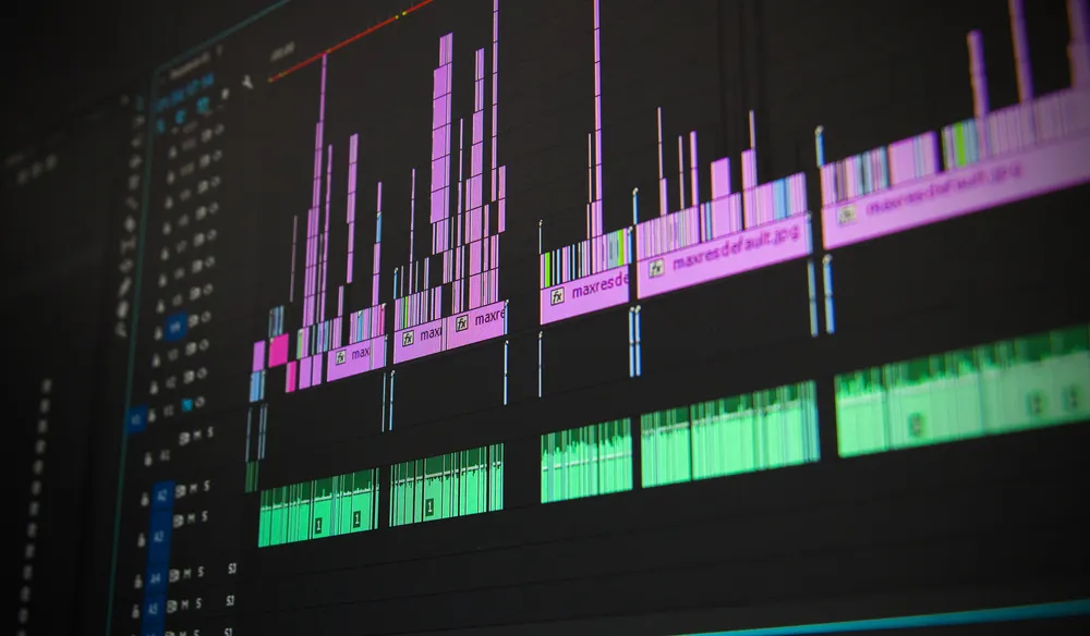 Video editing software interface
